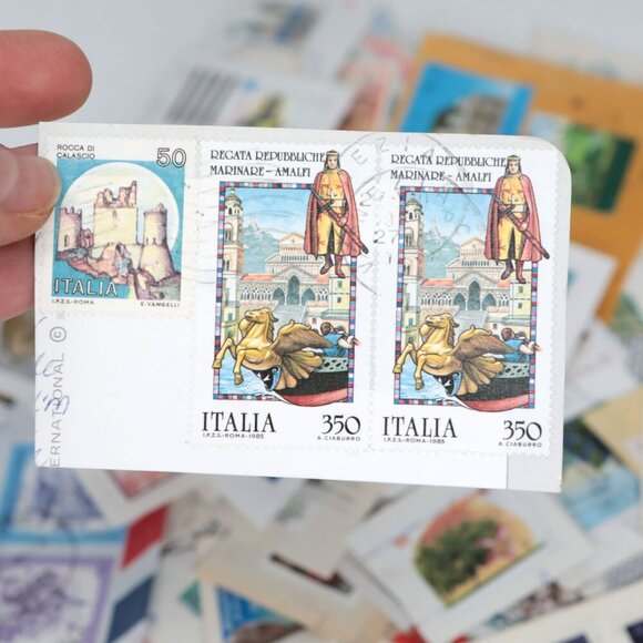 Vintage Postage Stamp Collection Canada US Germany Denmark Italy USA Collectable - Picture 5 of 15